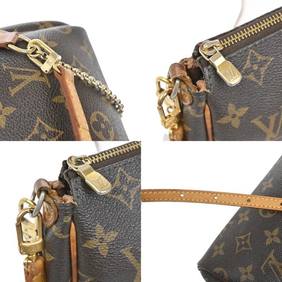 LOUIS VUITTON Eva 2Way Chain Shoulder Bag Monogram Leather Brown - Picture 8 of 15